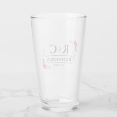 Elegant Bloemen Bruiloft Favor Gift Glas (Achterkant)