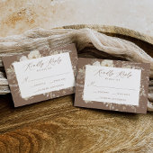 Elegant Bloemen Bruin Bruiloft RSVP Kaartje