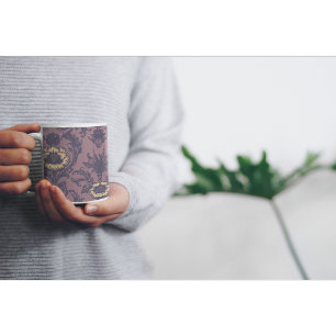 Elegant  Bloemen Damaskpatroon Koffiemok