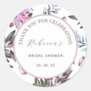 Elegant Bloemen Dank u Vrijgezellenfeest Ronde Sticker