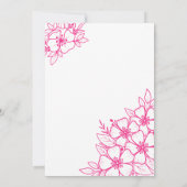 Elegant Bloemen Dertig Heet Roze 30ste Verjaardags Kaart (Achterkant)