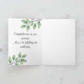 Elegant Bloemen Gefeliciteerd Kaart (Binnen)