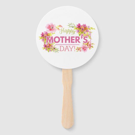 Elegant Bloemen Gelukkige Moederdag | Handventilat Handwaaier