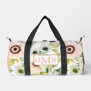 Elegant Bloemen Gepersonaliseerd Monogram Roze Cus Plunjezak