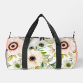 Elegant Bloemen Gepersonaliseerd Monogram Roze Cus Plunjezak (Achterkant)