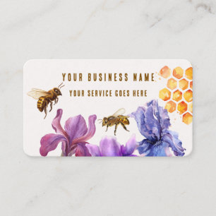 Elegant bloemen Honing product Visitekaartje