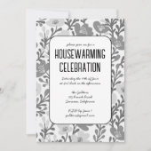 Elegant Bloemen Patroon Custom HOUSEWARMING PARTY Kaart (Voorkant)