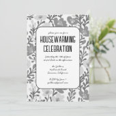 Elegant Bloemen Patroon Custom HOUSEWARMING PARTY Kaart (Staand voorkant)