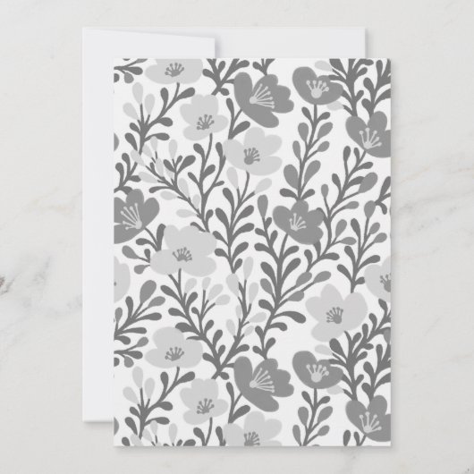 Elegant Bloemen Patroon Custom HOUSEWARMING PARTY Kaart (Achterkant)