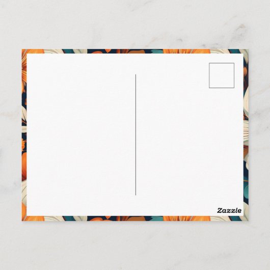 Elegant Bloemen Patroon Dank u Briefkaart (Achterkant)