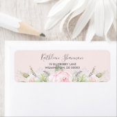 Elegant Bloemen Pinks grijs elke kleur Etiket (Insitu)