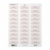 Elegant Bloemen Pinks grijs elke kleur Etiket (Full Sheet)