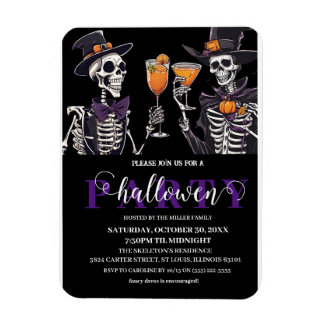 Elegant Bloemen Schedel Volwassen Halloween Party  Magneet