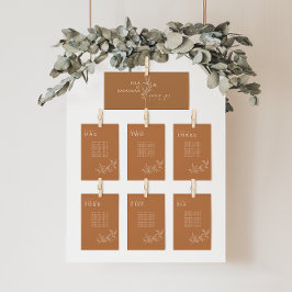 Elegant Bloemen Sinaasappel Bruiloft Zitkaarten Ka Kaart