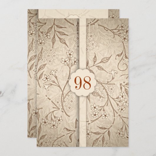 Elegant Bloemen verjaardagsfeestje Kaart (Voorkant / Achterkant)