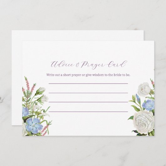 Elegant Bloemen Vrijgezellenfeest Advies & Gebed K Notitiekaartje (Voorkant / Achterkant)