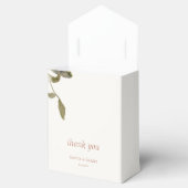 Elegant Bloemen Waterverf Paar Initialen Bruiloft Bedankdoosjes (Geopend)