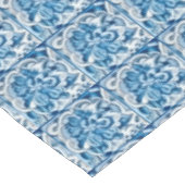 Elegant  bloemenaqua Blauw geel monogram Tafelkleed (Gekanteld)