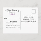 Elegant Bloemenboeket RSVP Briefkaart (Achterkant)