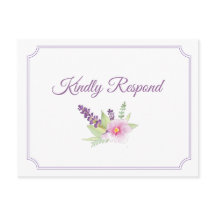 Elegant Bloemenboeket RSVP Briefkaart