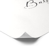 Elegant Bloemenboog Baby shower Welkom Poster (Hoek)