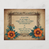 Elegant bloemenbruiloft aankondigingskaart (Voorkant)