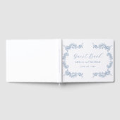 Elegant bloemenbruiloft gastenboek (Volledig)