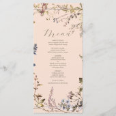 Elegant bloemenbruiloft menu (Voorkant)
