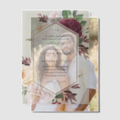 Elegant  bloemenbruiloft vellum uitnodigingen (Offset (Koppel))