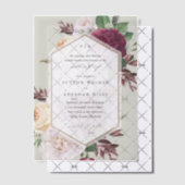 Elegant  bloemenbruiloft vellum uitnodigingen (Offset (Uitnodiging))