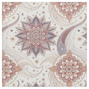 Elegant Bloemend Mandala Spiritueel Ontwerp Patroo Stof