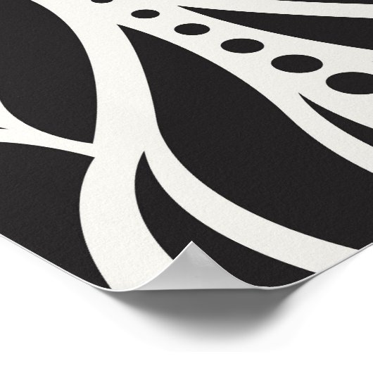 Elegant bloemendamast, naadloos art nouveau-patroo poster (Hoek)