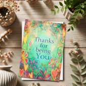 Elegant Bloemendank voor het feit dat je bent Eenv Bedankkaart