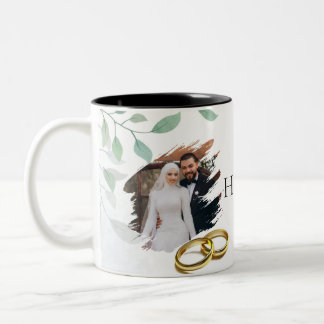 Elegant Bloemendesign voor Bruidsmeisjes Cadeaus Tweekleurige Koffiemok