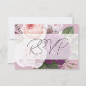 Elegant  Bloemendiner Keuze Bruiloft RSVP Kaartje (Achterkant)