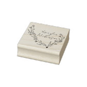 Elegant Bloemendoodle Schrift Rubberstempel (Stempel)