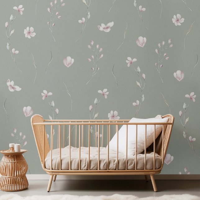 Elegant bloemengroen behang (Creator heeft geüpload)