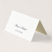 Elegant Bloemengroen Bruiloft Tafel Plaats Kaart (Achterkant)