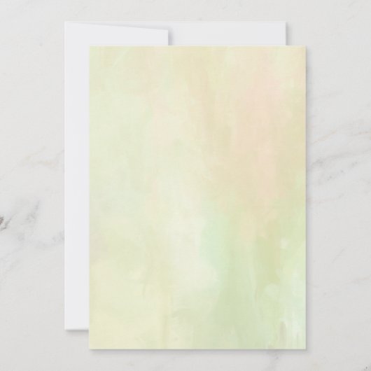 Elegant bloemengroen rustiek waterverf bruiloft kaart (Achterkant)