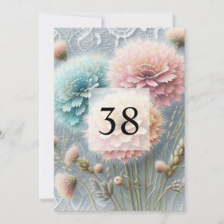 Elegant bloemengroen waterverf verjaardagsfeestje kaart