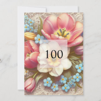 Elegant bloemengroen waterverf verjaardagsfeestje kaart