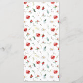 Elegant bloemengroen Winter bruiloft Menu (Achterkant)