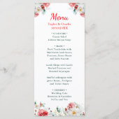 Elegant bloemengroen Winter bruiloft Menu (Voorkant)