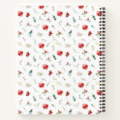 Elegant Bloemengroen Winter Bruiloft Planner Notitieboek (Achterkant)