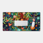 Elegant bloemenhart grillig gepersonaliseerd bureaumat (Keyboard & Muis)