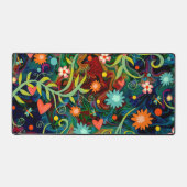 Elegant bloemenhart grillig gepersonaliseerd bureaumat (Voorkant)