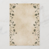 Elegant bloemenhoofdstuk bruiloft Kaart invoegen (Achterkant)