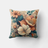 Elegant bloemenkussen met dubbelzijdig kussen (Achterkant)