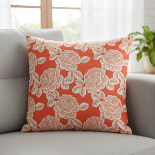 Elegant bloemenkussen met vintage charme kussen