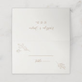 Elegant Bloemenlicht Beige Bruiloft (Buitenkant ongevouwen)